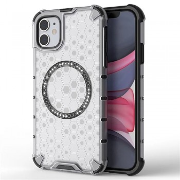 Techsuit HoneyComb Shield MagSafe pro iPhone 11 bílý
