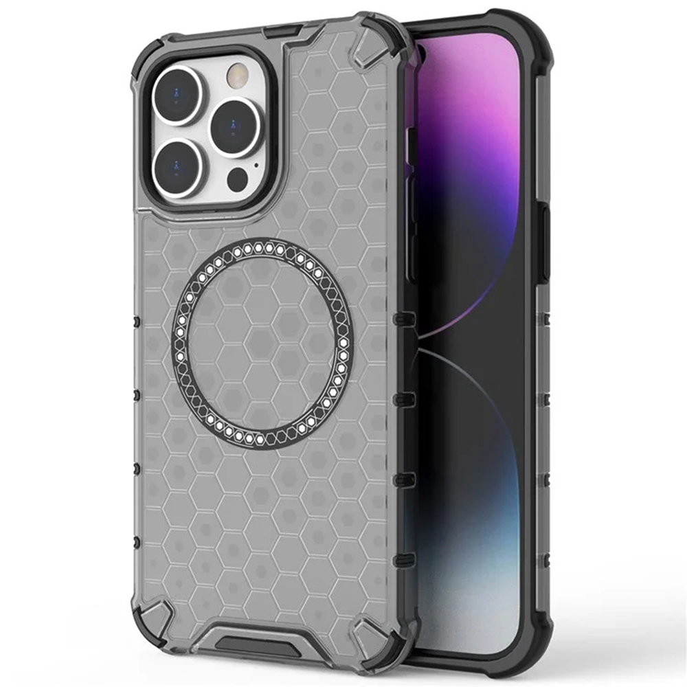 Levně Techsuit HoneyComb Shield MagSafe pro iPhone 14 Pro černý