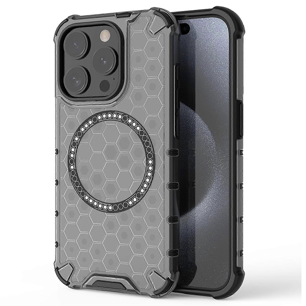 Techsuit HoneyComb Shield MagSafe pro iPhone 15 Pro černý