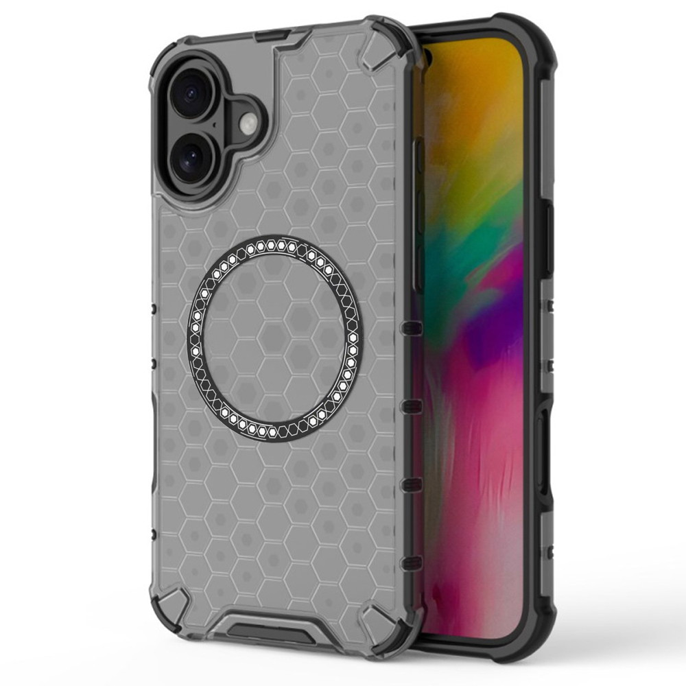 Levně Techsuit HoneyComb Shield MagSafe pro iPhone 16 černý