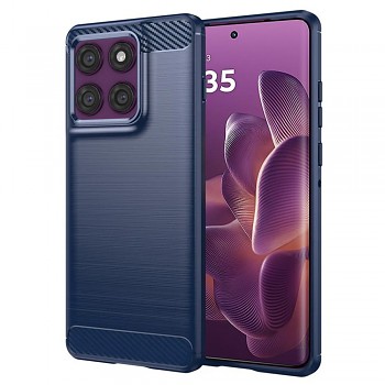 Techsuit Carbon Silicone pro Motorola Edge 60 Pro modrá