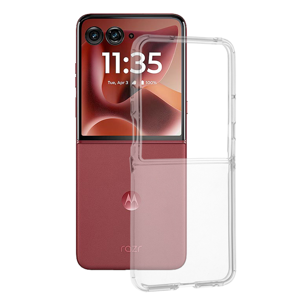 Levně Techsuit silikonové pouzdro Motorola Razr 60 Ultra průhledné