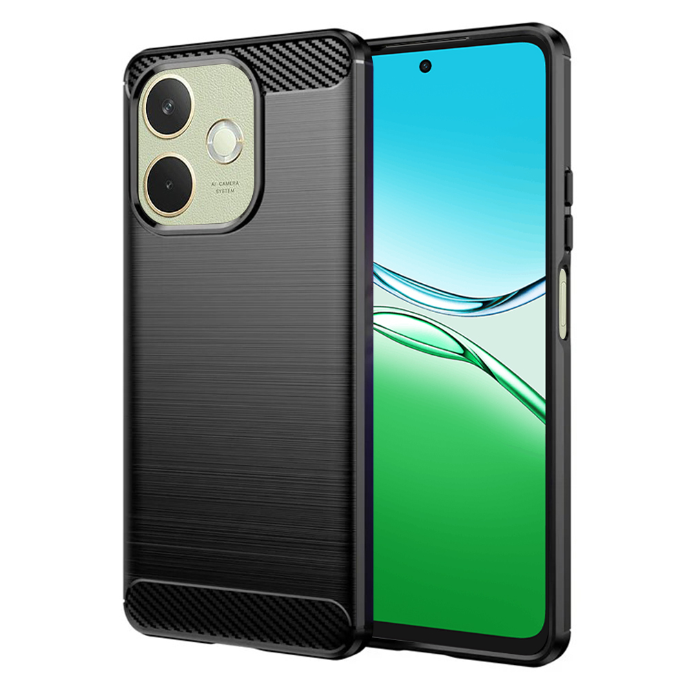 Levně Techsuit Carbon Silicone pro Oppo A5 Pro 4G A5 Pro 5G černý
