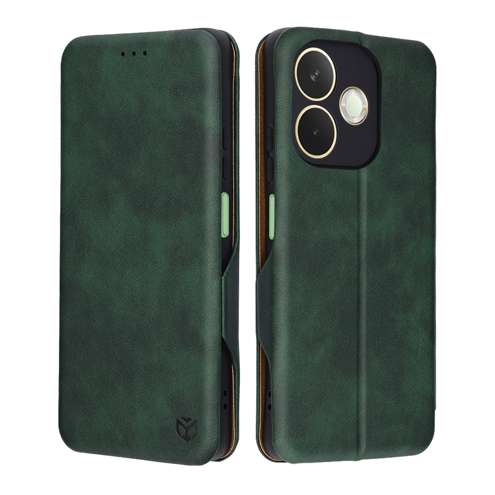 Levně Pouzdro Techsuit Safe Wallet Plus pro Oppo A5 Pro 4G A5 Pro 5G zelené
