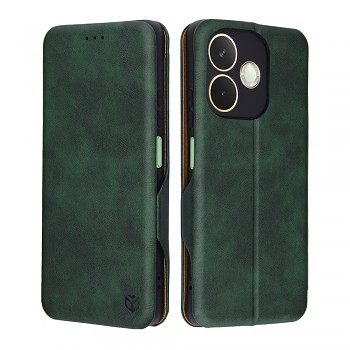 Pouzdro Techsuit Safe Wallet Plus pro Oppo A5 Pro 4G A5 Pro 5G zelené