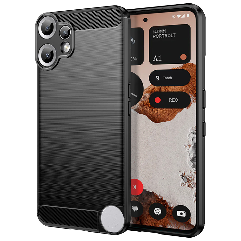 Levně Telefon Nothing CMF Phone 2 Pro černý silikonový obal Techsuit Carbon