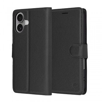 Pouzdro Techsuit Leather Folio pro iPhone 17 černé