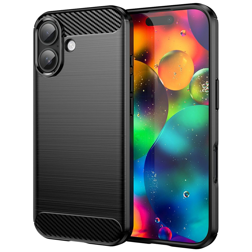 Levně Techsuit Carbon Silicone pro iPhone 17 černý