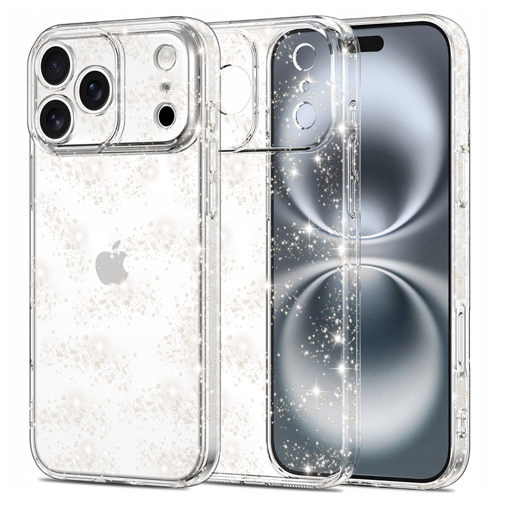 Levně Techsuit SparkleSkin Series iPhone 17 Pro Max průhledný obal
