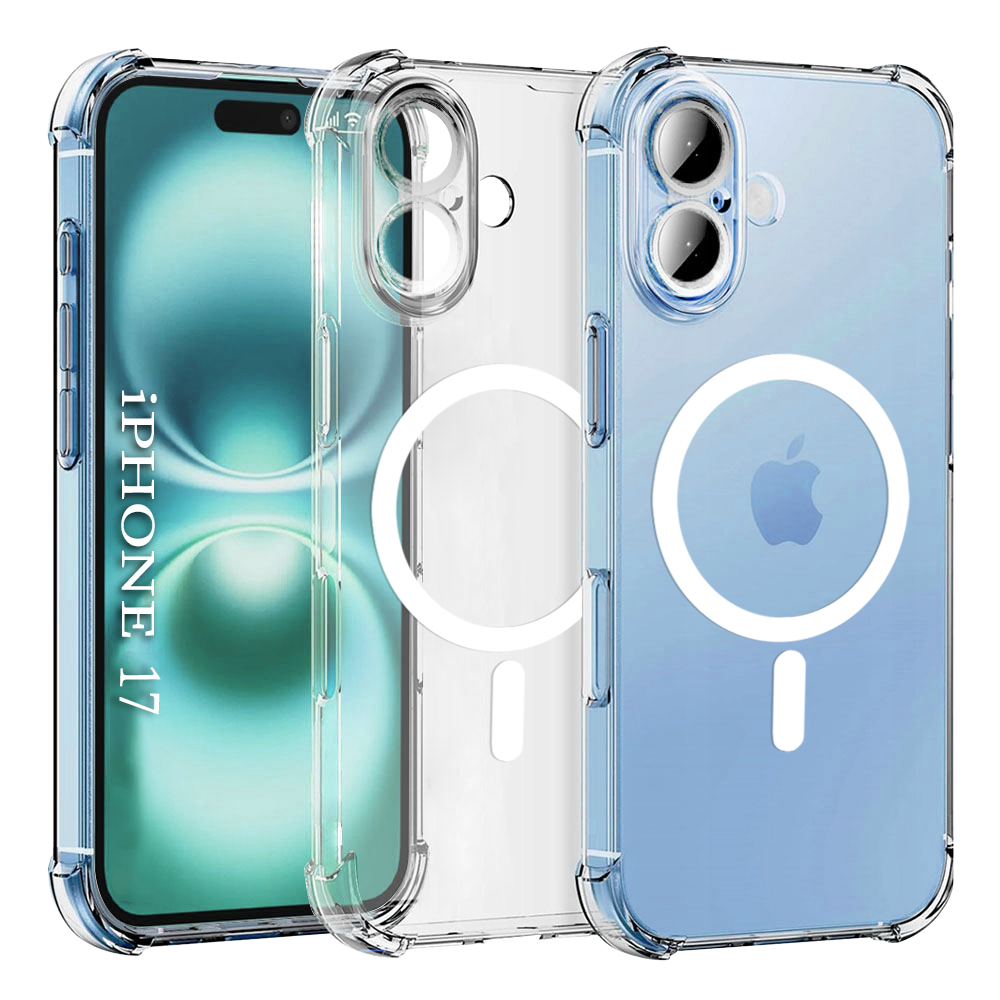 Levně Techsuit Shockproof průhledný silikonový MagSafe iPhone 17 průhledný