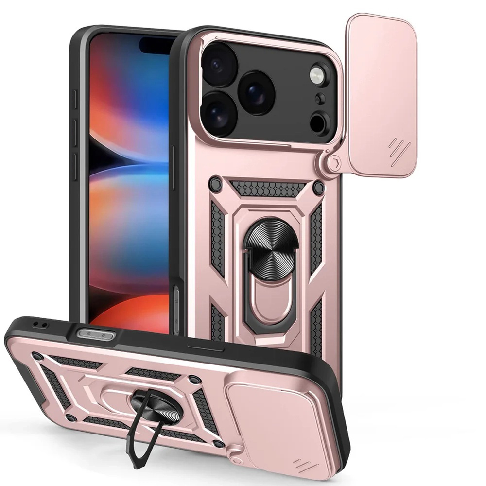 Levně Techsuit CamShield Series iPhone 17 Pro růžově zlatý