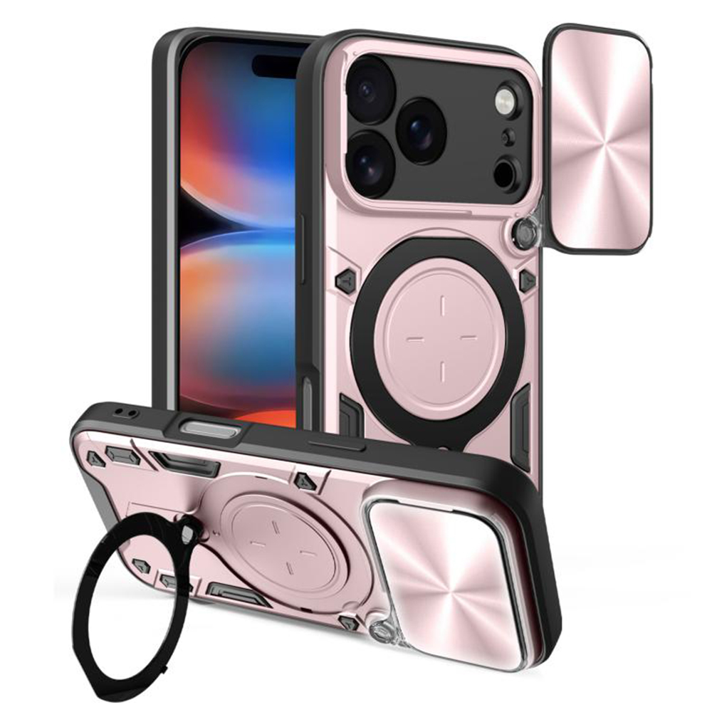 Levně Techsuit CamGuard Pro pro iPhone 17 Pro Max růžově zlatý
