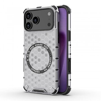 Techsuit HoneyComb Shield MagSafe pro iPhone 17 Pro Max bílý
