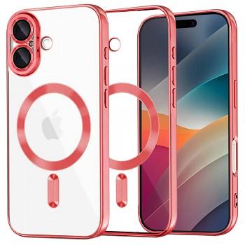 Techsuit Luxury Crystal MagSafe iPhone 17 červený