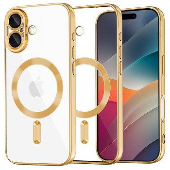 Techsuit Luxury Crystal MagSafe iPhone 17 zlatý