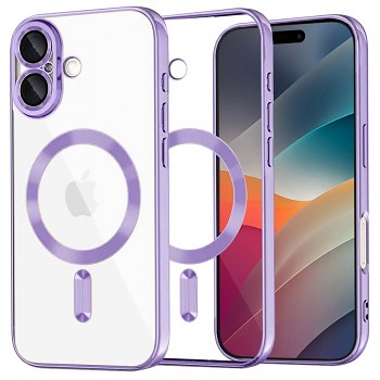 Techsuit Luxury Crystal MagSafe iPhone 17 světle fialová