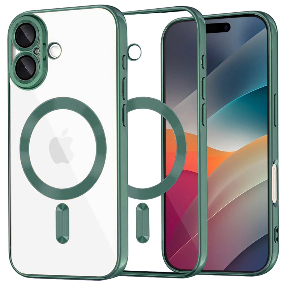Levně Techsuit Luxury Crystal MagSafe pro iPhone 17 v tmavě zelené