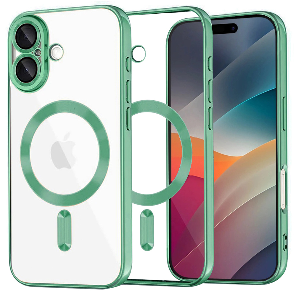 Techsuit Luxury Crystal MagSafe pro iPhone 17 světle zelená