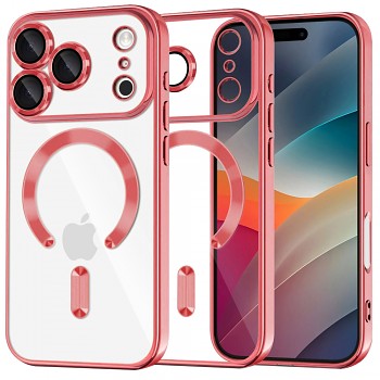 Techsuit Luxury Crystal MagSafe pro iPhone 17 Pro červený
