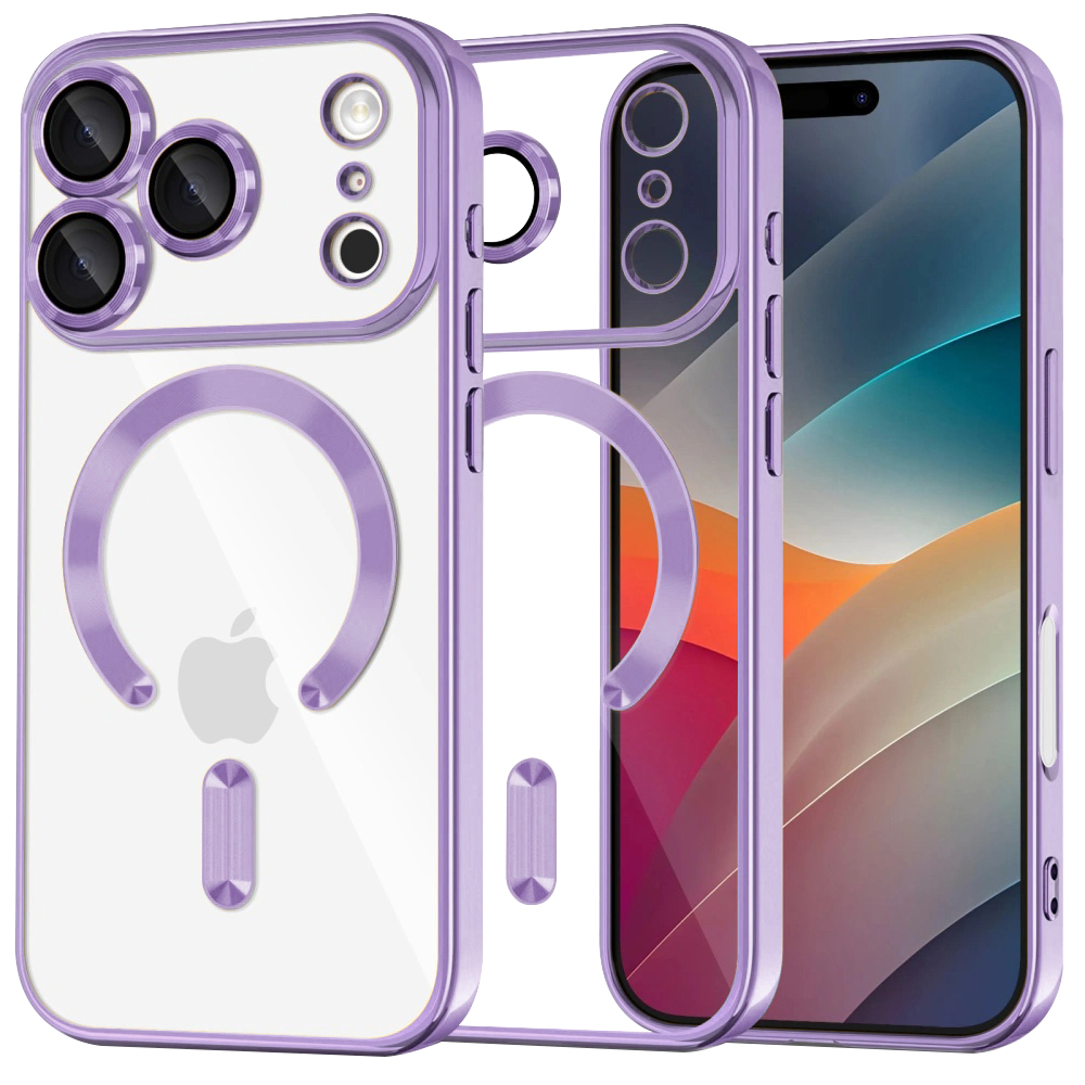 Levně Techsuit Luxury Crystal MagSafe iPhone 17 Pro světle fialový