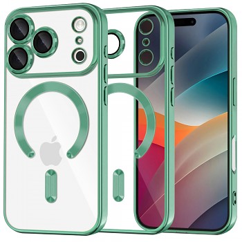 Techsuit Luxury Crystal MagSafe pro iPhone 17 Pro světle zelená