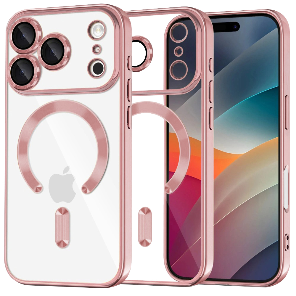 Levně Techsuit Luxury Crystal MagSafe pro iPhone 17 Pro Max růžový