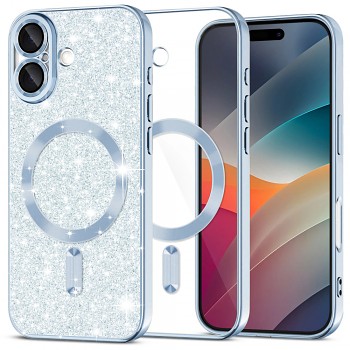 Techsuit Luxury Glitter MagSafe pro iPhone 17 světle modrá