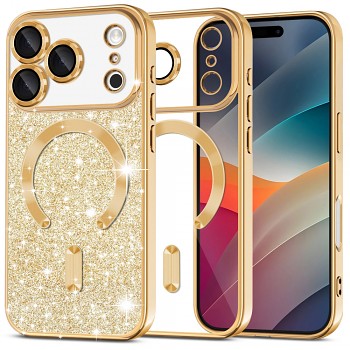 Techsuit Luxury Glitter MagSafe pro iPhone 17 Pro Max zlatý
