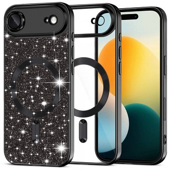 Techsuit Luxury Glitter MagSafe pro iPhone 17 Air černý