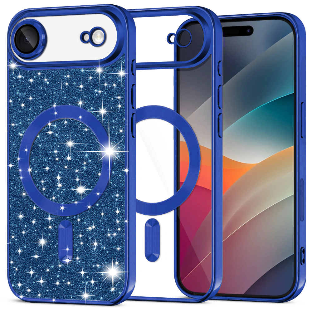 Levně Techsuit Luxury Glitter MagSafe pro iPhone 17 Air v tmavě modré