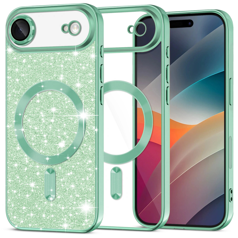 Levně Techsuit Luxury Glitter MagSafe pro iPhone 17 Air světle zelená