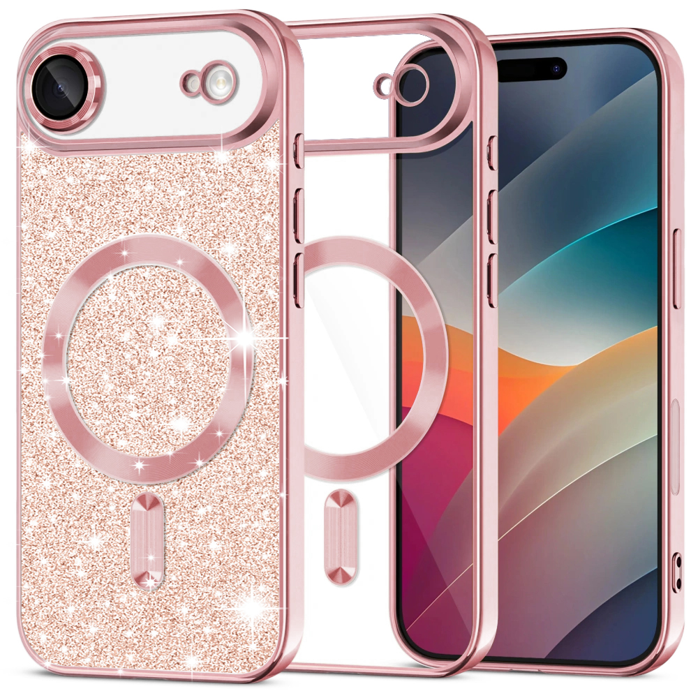 Levně Techsuit Luxury Glitter MagSafe pro iPhone 17 Air růžově zlatý