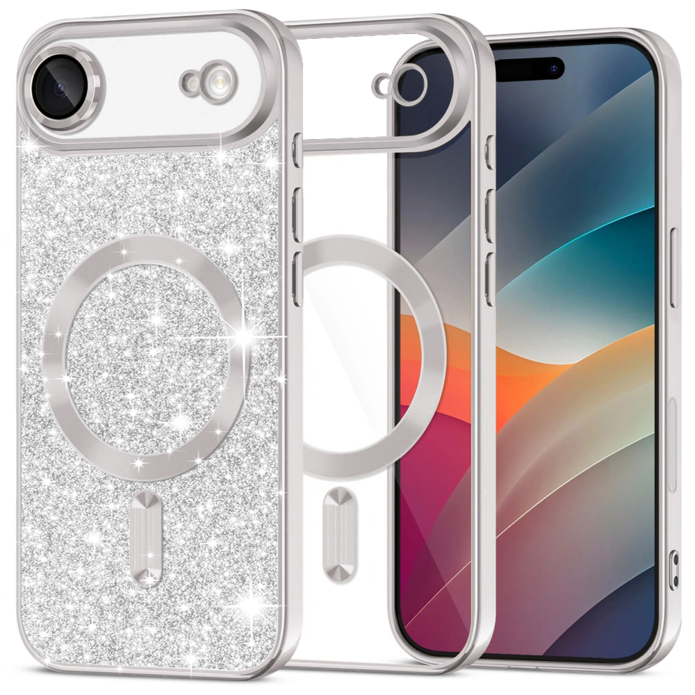 Levně Techsuit Luxury Glitter MagSafe pro iPhone 17 Air stříbrný