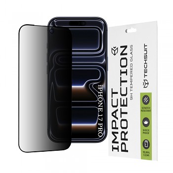 Ochranné sklo Techsuit 111D Privacy Full Glue iPhone 17 Pro černé