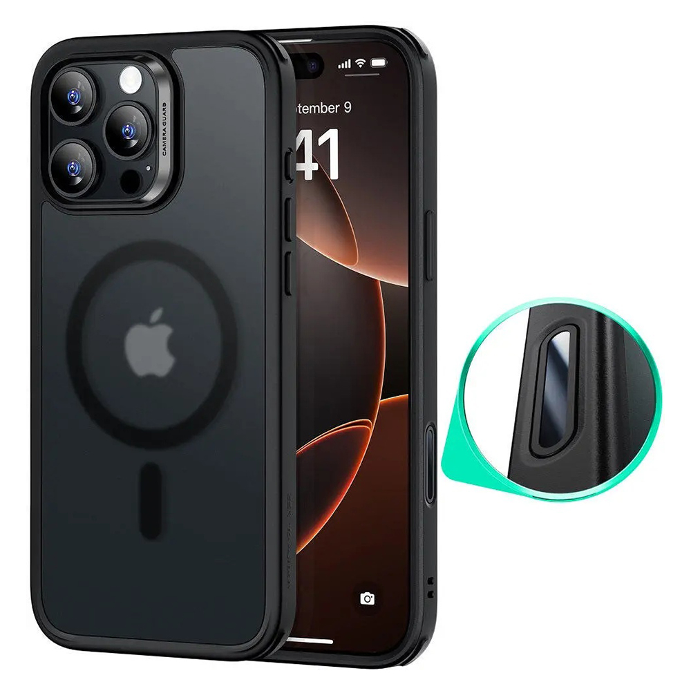 Levně ESR Classic Hybrid HaloLock pro iPhone 16 Pro Černá s mrazivým efektem