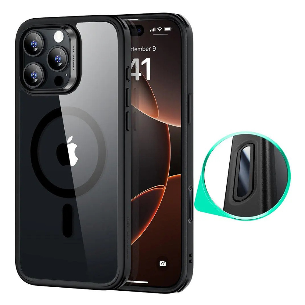 Levně ESR Classic Hybrid HaloLock pro iPhone 16 Pro černá průhledná