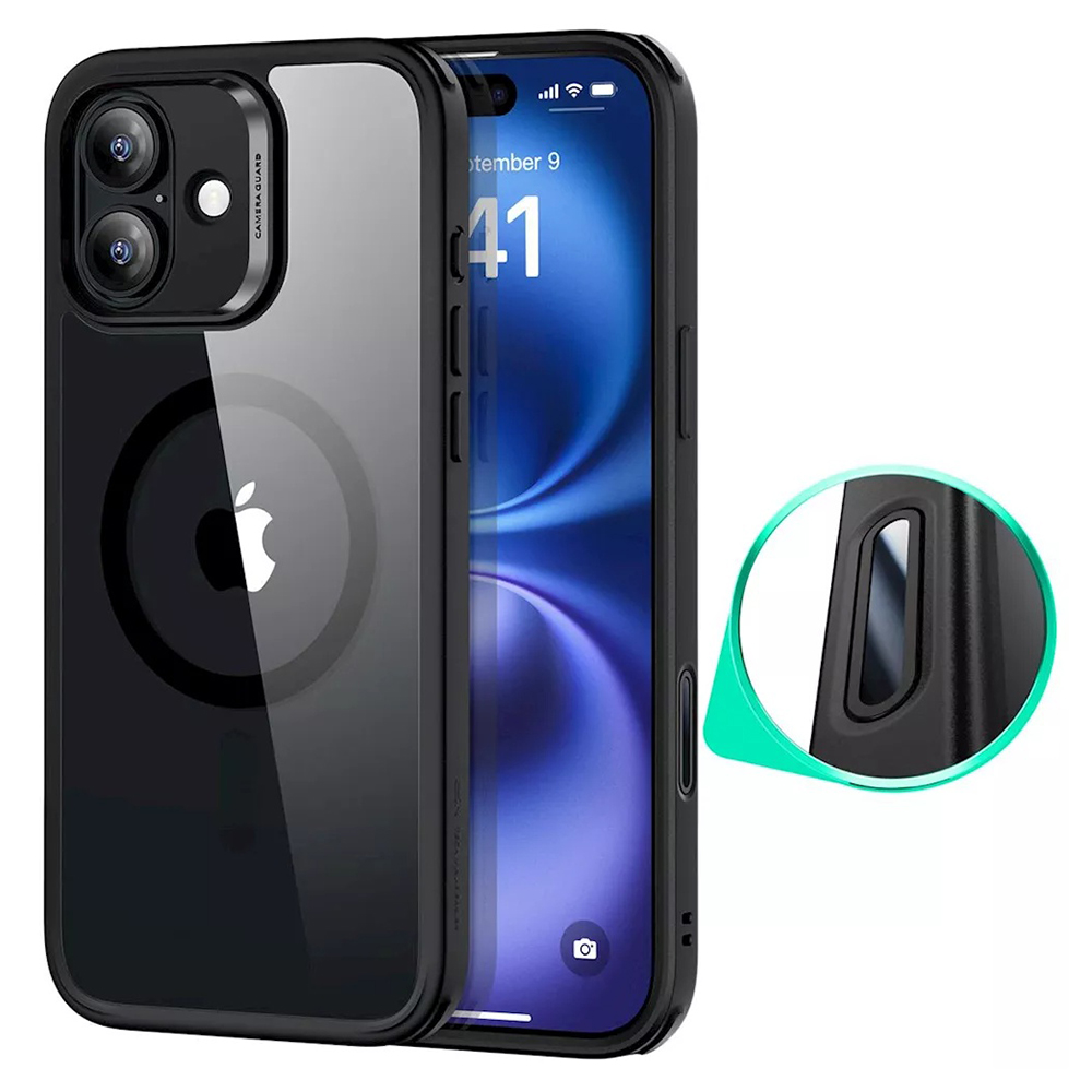 Levně ESR Classic Hybrid HaloLock pro iPhone 16 černá průhledná