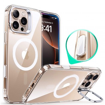 ESR Classic Hybrid HaloLock Kickstand pro iPhone 16 Pro průhledný