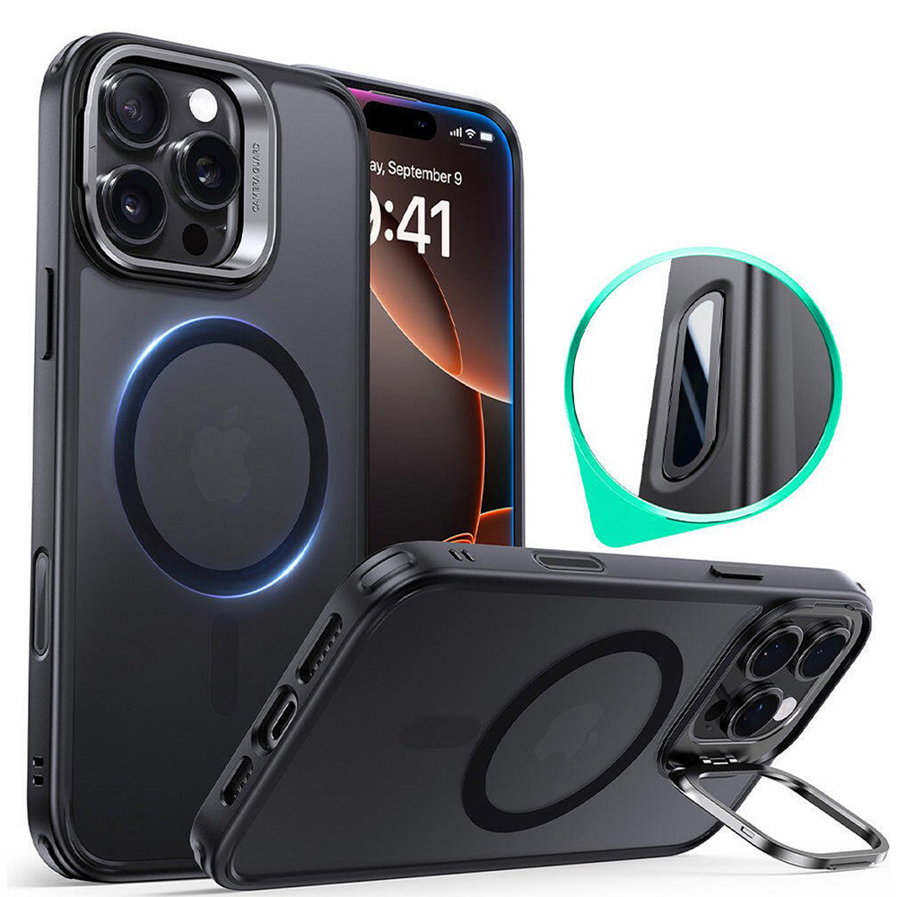Levně ESR Classic Hybrid HaloLock Kickstand iPhone 16 Pro matná černá