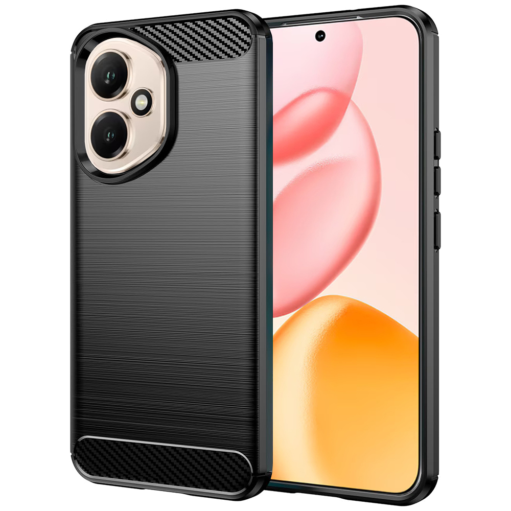 Levně Pouzdro Techsuit Carbon Silicone Honor 400 černé