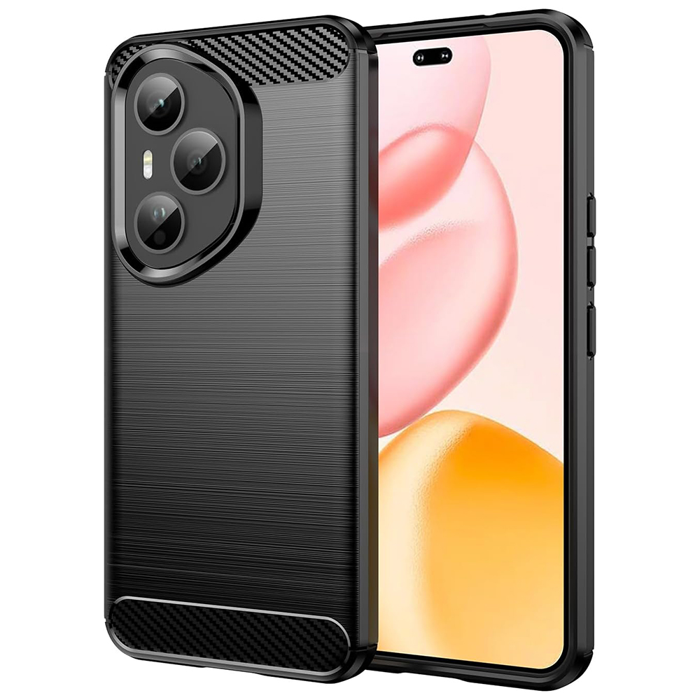 Levně Pouzdro Techsuit Carbon Silicone Honor 400 Pro černé