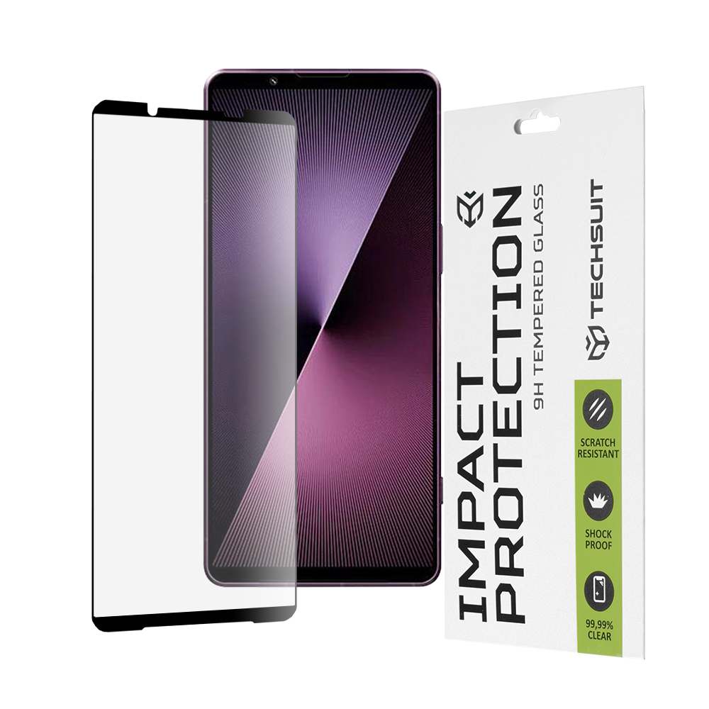 Levně Ochranné sklo Techsuit 111D pro Sony Xperia 1 VII černé