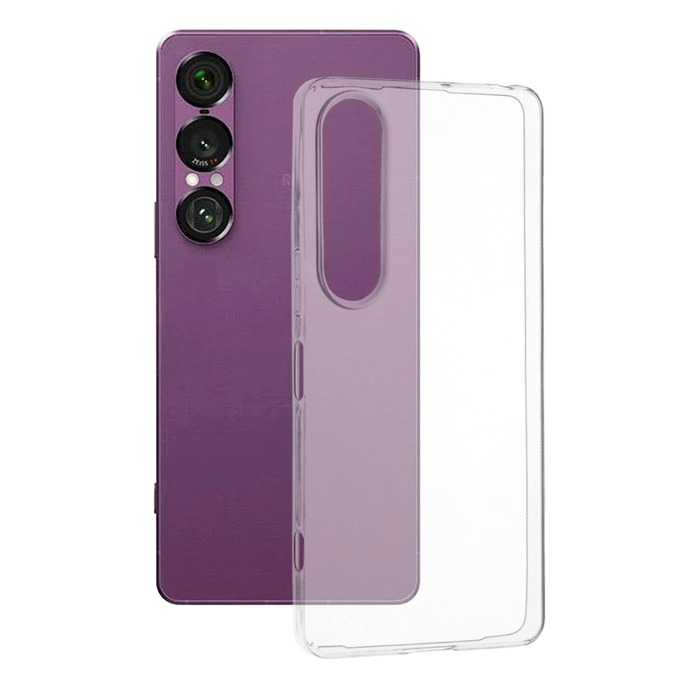 Levně Techsuit silikonový obal Sony Xperia 1 VII průhledný
