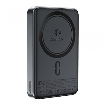 Acefast Magnetic Power Bank M11-10000 Type-C 10000mAh černá