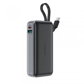 Acefast Power Bank M7-10000 s kabelem Type-C černá