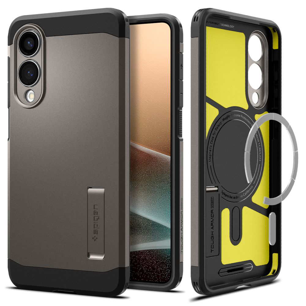 Levně Spigen Tough Armor MagSafe pro Samsung Galaxy S25 Edge v šedé barvě