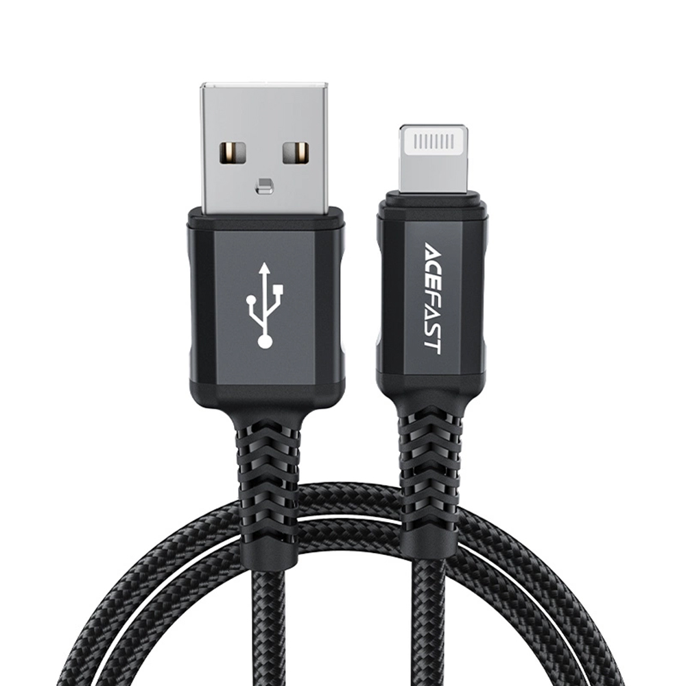 Levně Acefast Datový kabel C4-02 Rychlé nabíjení USB na Lightning 1.8m černý