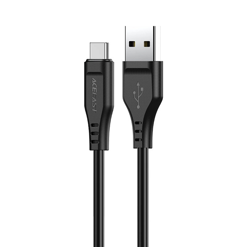 Acefast Data Cable C3-03 USB na Type-C 60W 3A Rychlé nabíjení 1.2m černá