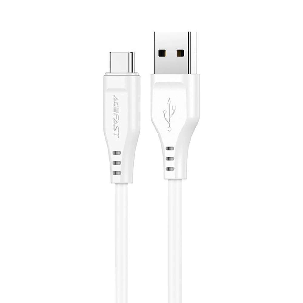 Levně Acefast Datový kabel C3-03 USB na Type-C 60W 3A Rychlé nabíjení 1.2m bílý