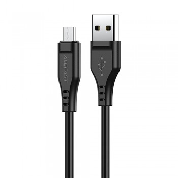 Acefast Datový kabel C3-09 USB na Micro-USB 2.4A 480Mbps 1.2m černý